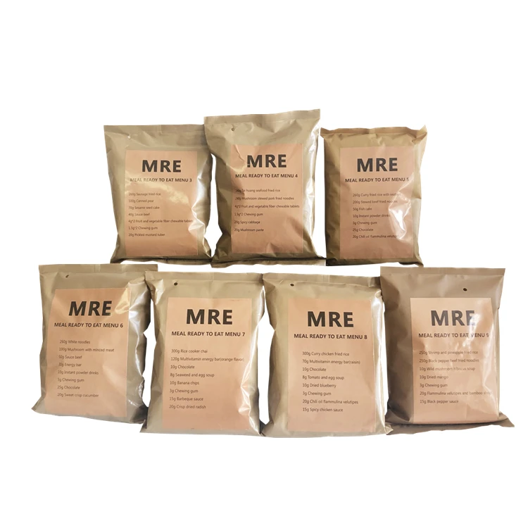Military Food Supplies Outdoor Ready To Eat Instant Rice Flameless Self Heating Meals Emergency MRE