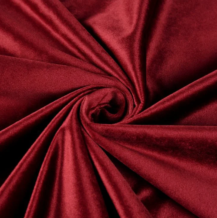 New designs polyester knit decoration shiny velour sofa upholstery fabric for furniture