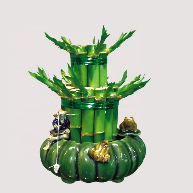 
small 2 Tower Bamboo Good Lucky Bamboo Decoration 