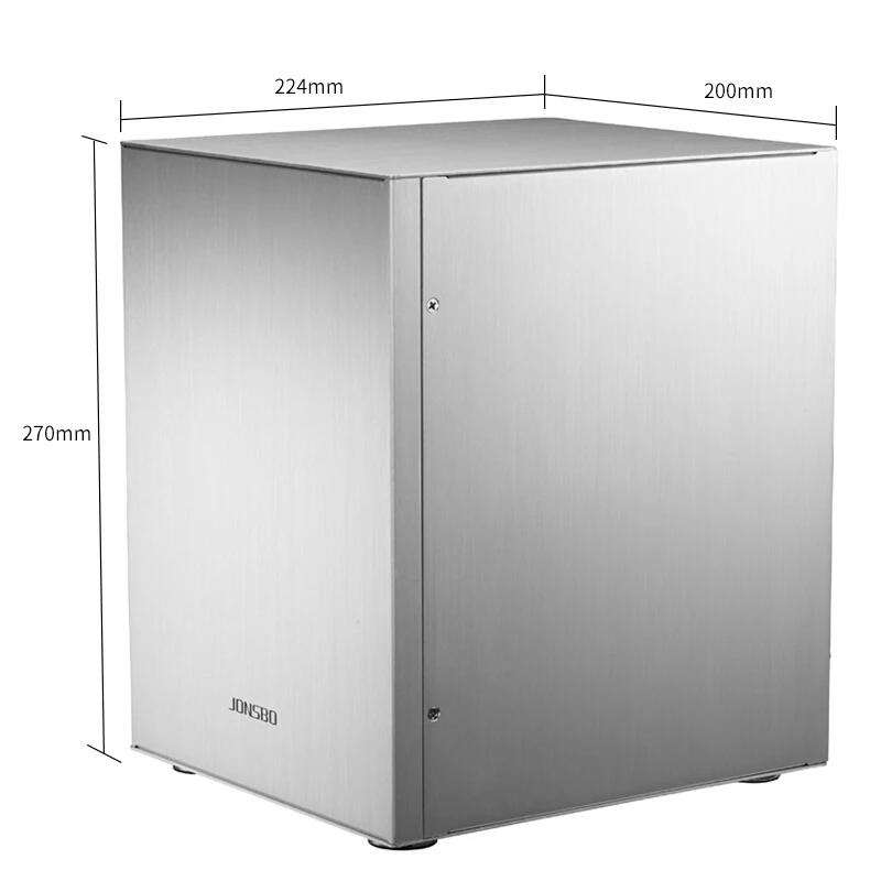 JONSBO C2 серебристый мини-чехол ITX полностью алюминиевый корпус для компьютера микро ATX для дома и офиса