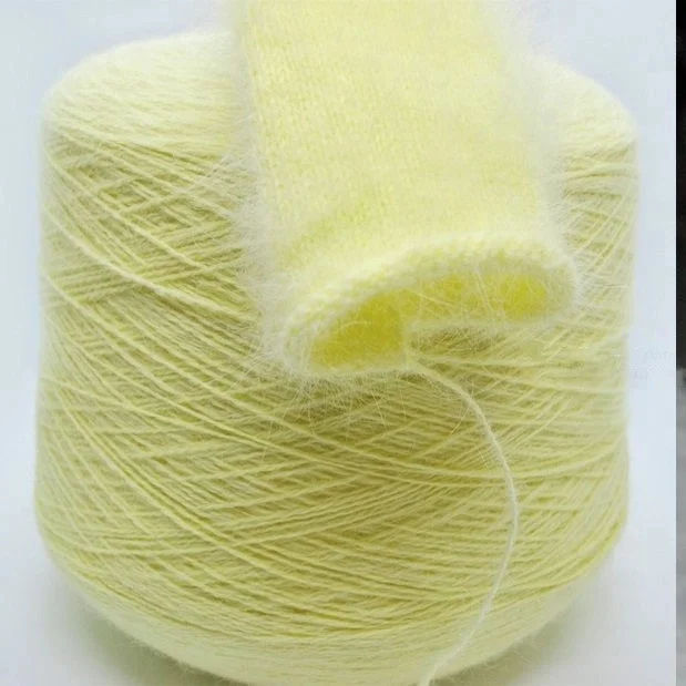
Fluffy angora rabbit mink yarn hot sale in Russia/Ins popular 60%angora long hair mink yarn 