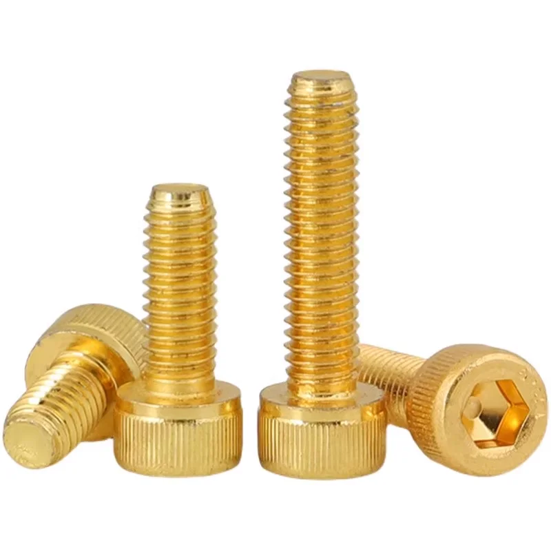 M2 M3 Custom Titanium Fastener Gold Plated Torx Round Button Head Screws