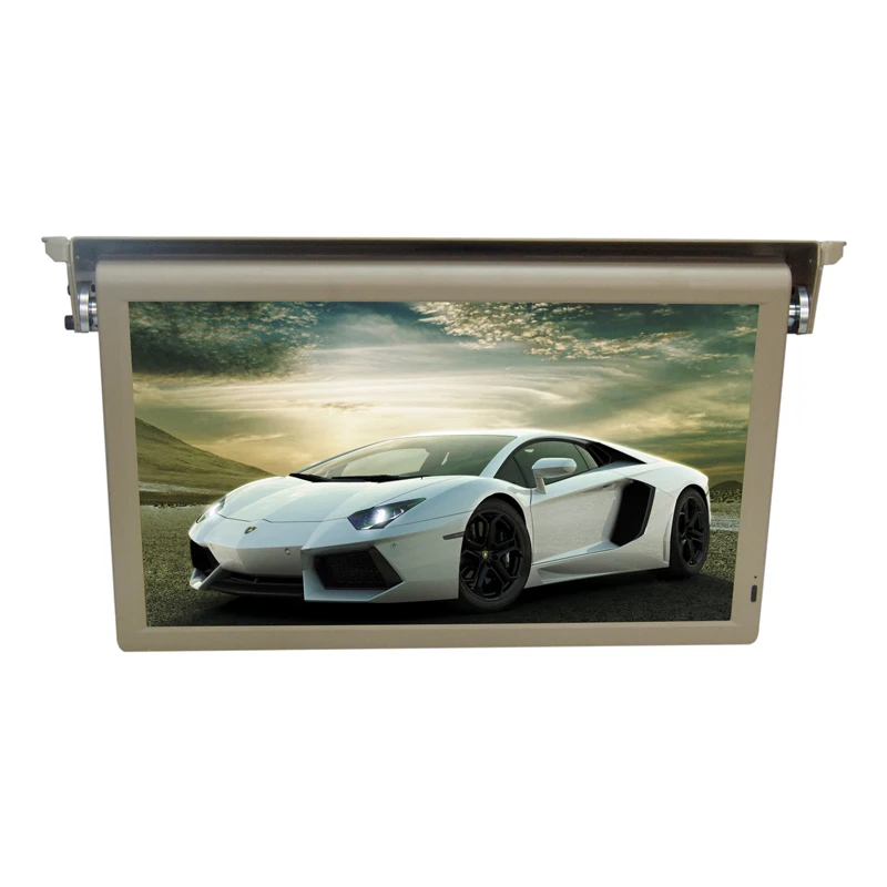 19 21.5Inch rooftop car TV slim Flip Down Roof Mount Car Ceiling Monitor overhead monitor Back Seat Tv For Car
