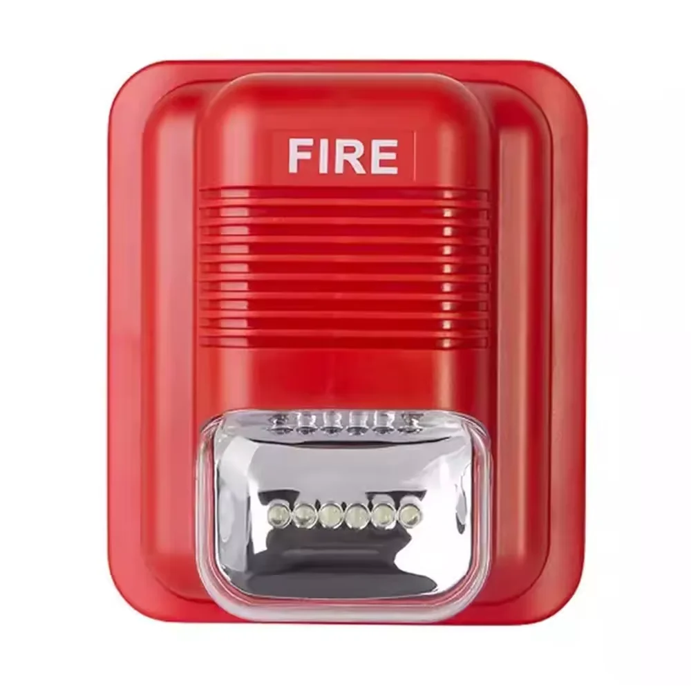 Dc12v 24v Emergency Sound And Light Buzzer Siren Strobe Fire Alarm Lights