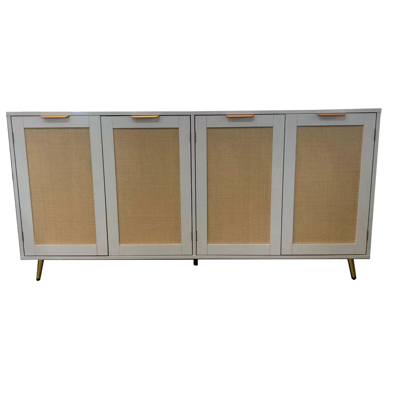 Rattan Storage Cabinet with Doors Modern Sideboard   Dining Room cabinets for living room furniture