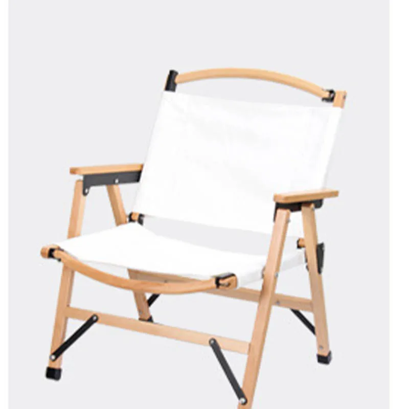 Outdoor Beach Chair Foldable Fabric Leisure Contemporary Modern Wooden Popular Sling Chair for Garden Beach Camping