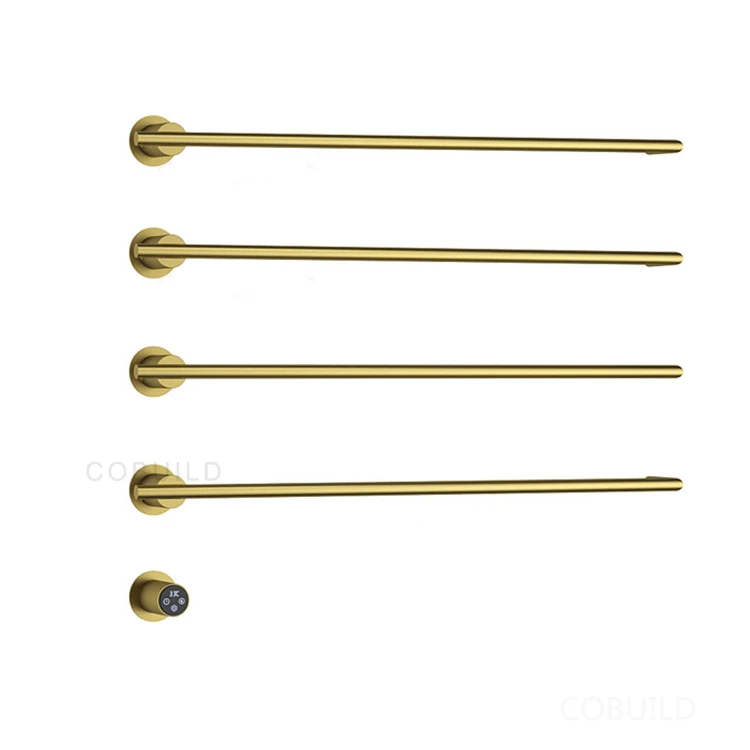 luxury towel warmer thermostatic 4 rails smart electric heating towel rack gold heated towel rail