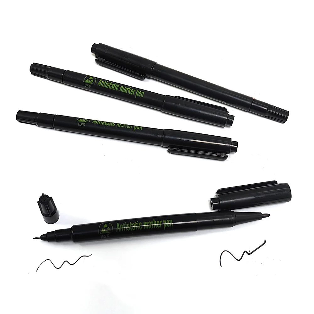 Black Red Blue Ink Cleanroom Office Stationery Marking Pen ESD Antistatic Refillable Marker Pen