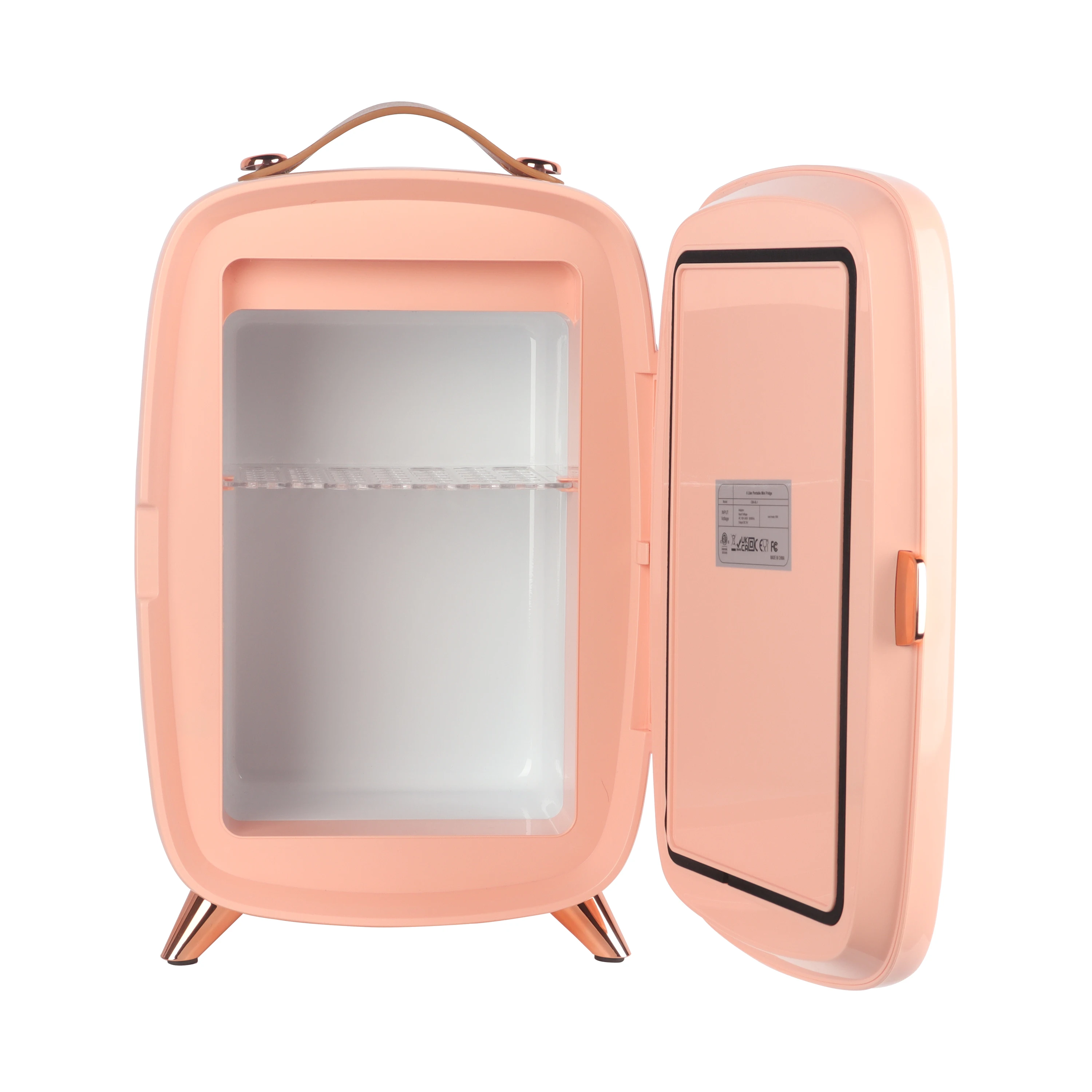 AC 220 V with EU and UK adapter Mini Fridge 6L LED light Automobile semi-conductor Cosmetic Fridge Compact Personal Fridge
