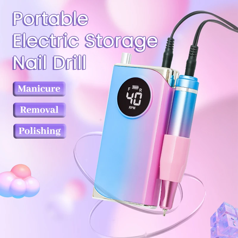 40000RPM Brush Motor Manicure Machine Portable Drill for Nail Rechargeable Nail Drill Strong 210 Nail Drill Original DC18V