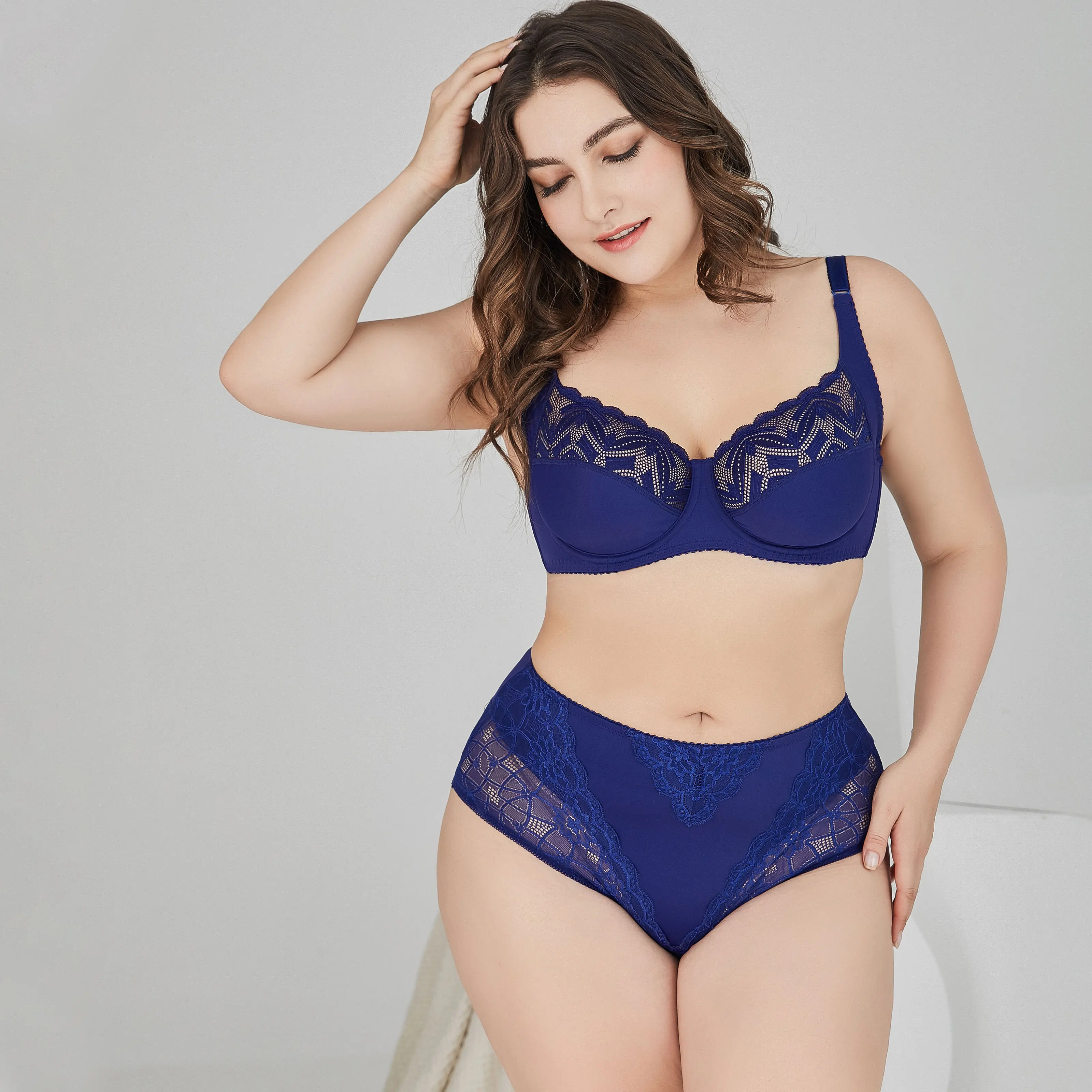 
BEIZHI 12 Hours Custom Design hot plus size sexy fancy women plus size bras lingerie panty bra set underwear 