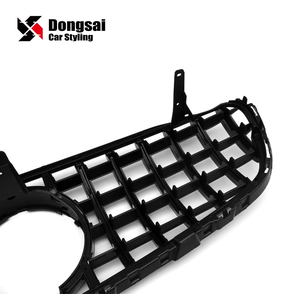 ABS Silver GTR Front Bumper Grille Grill Mesh for Mercedes Benz GLC63 W253 AMG 2015+