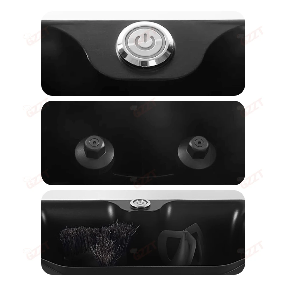 20w Automatic Coffee Portafilter Knock Box Machine 110V 220V Large Capacity Slag Tank Electric Espresso Portafilter Cleaning Box