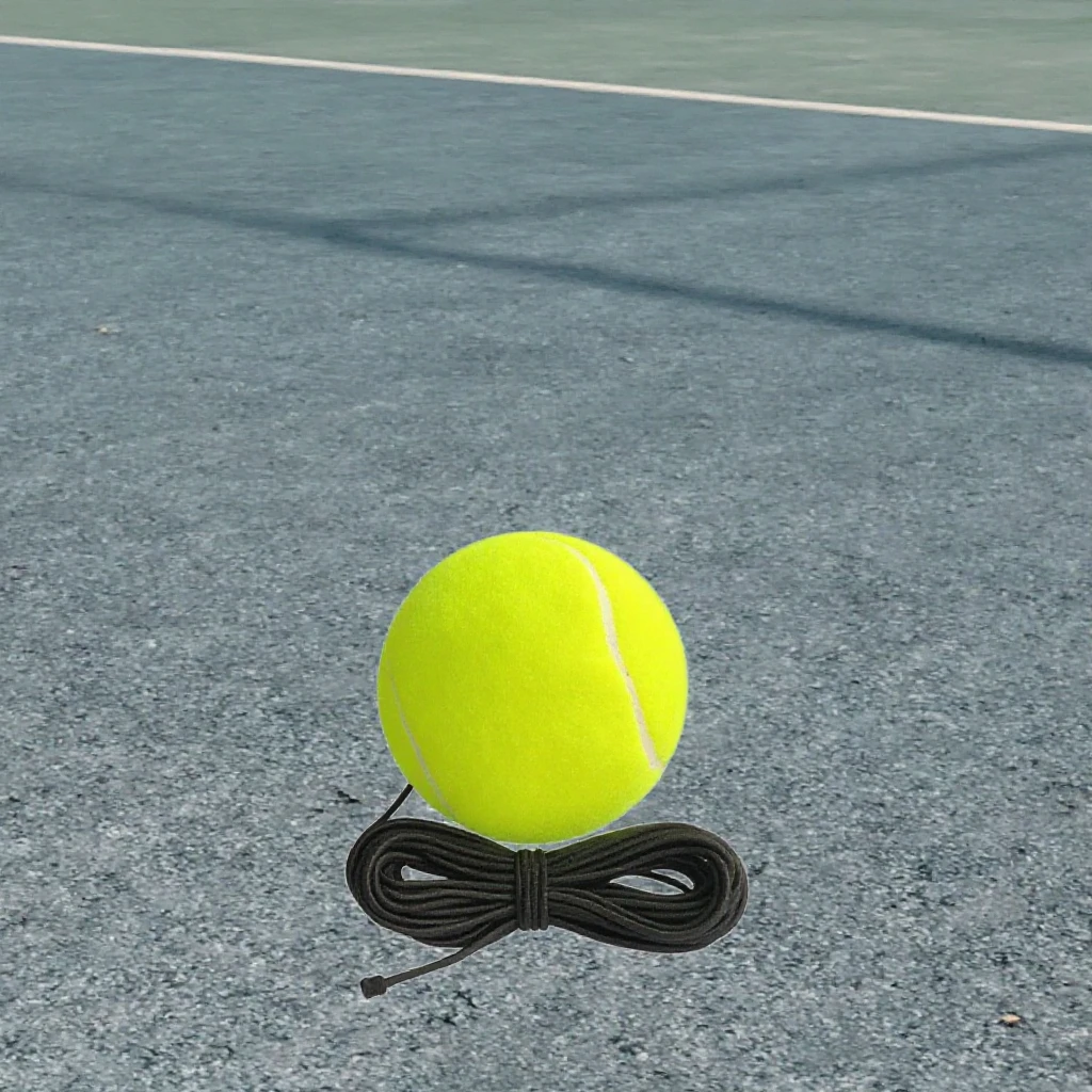 Rope Training Tennis Single Training 1.3-meter-high Elastic Fitness Straightened Rubber Ball