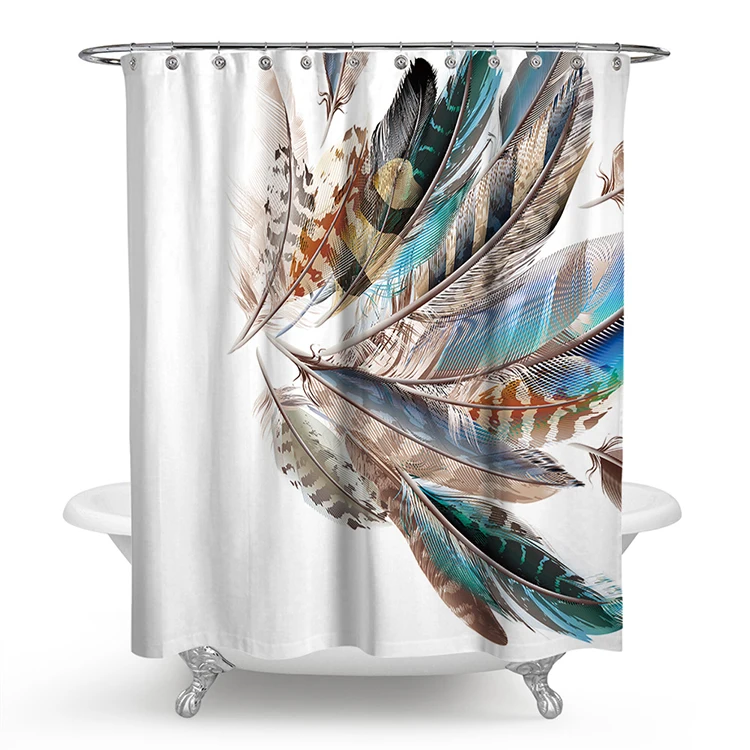 Sublimation Personalize Digital Print Wholesale Design Inspired Custom Floral Shower Curtain