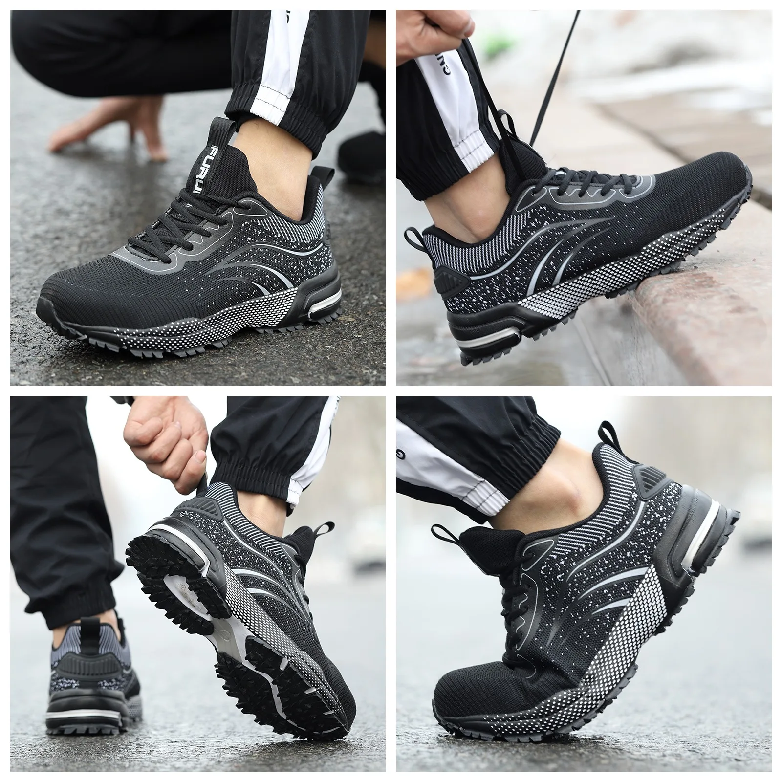 KINGUARD Anti-slip anti-smash anti-stab anti-static anti-static steel head construction work men labor insurance safety shoes