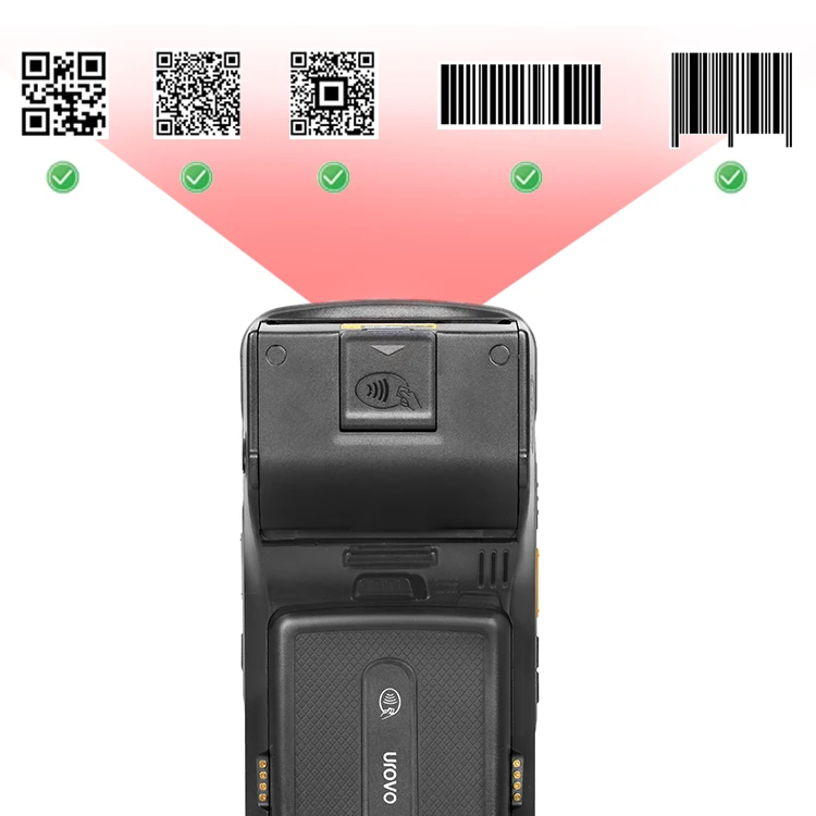 UROVO I9000S 5 дюймов NFC портативная Pos-машина Android 8 1 система Сенсорный экран мобильные pos-системы с принтером