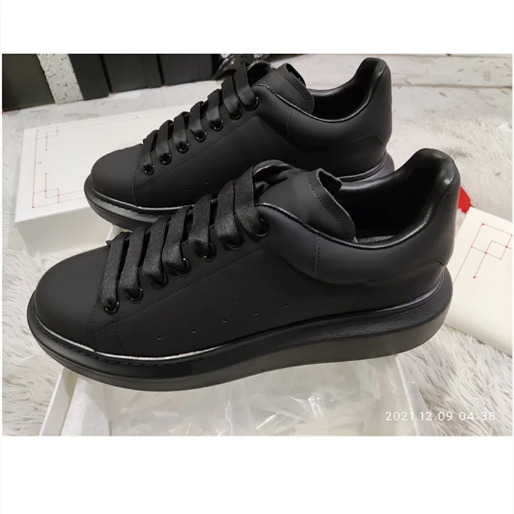 Original Alexander MC Black Muffin Thick Soled Raised Running Walking Style Men Casual Shoes with Box