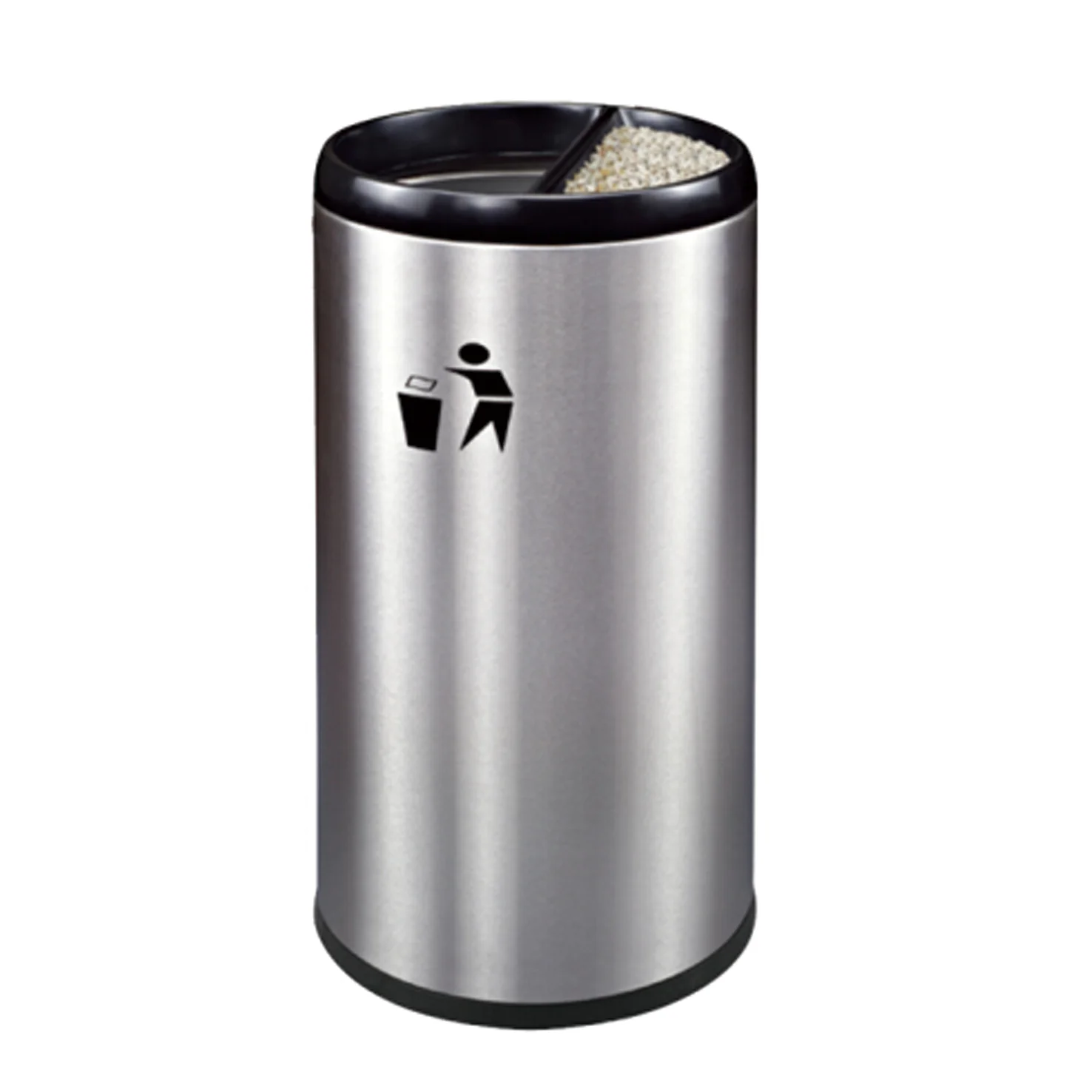 
Trash Cans Recycling Bins Recycling Bins,Ashtray Stainless Steel Trash Can,Dustbins Mall Lobby Vertical Storage Garbage Waste Bi 