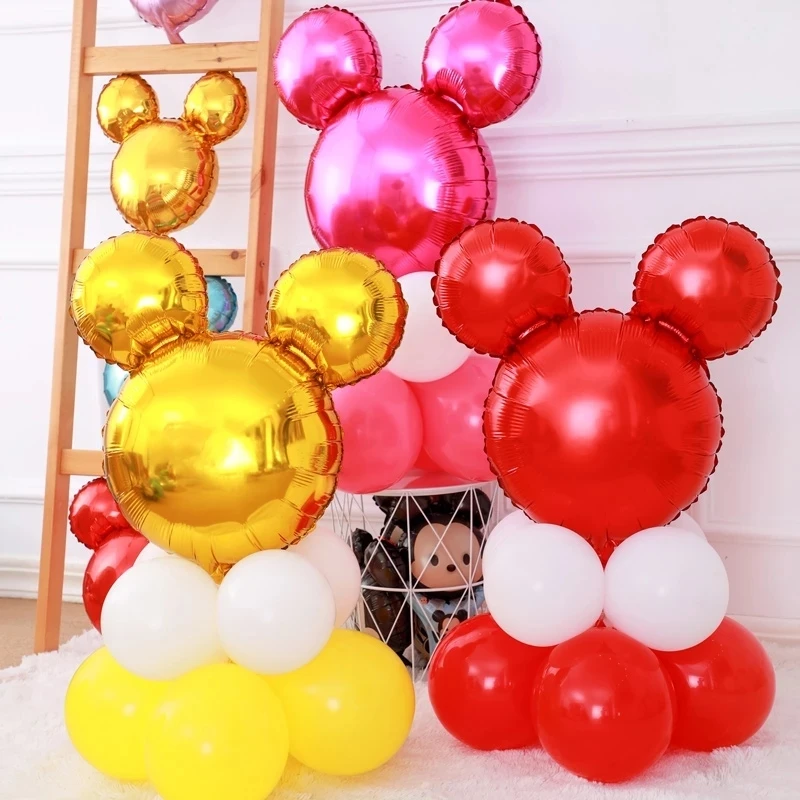 Cartoon animal head aluminum foil balloon large Mickey head Minnie head nylon aluminum foil balloon