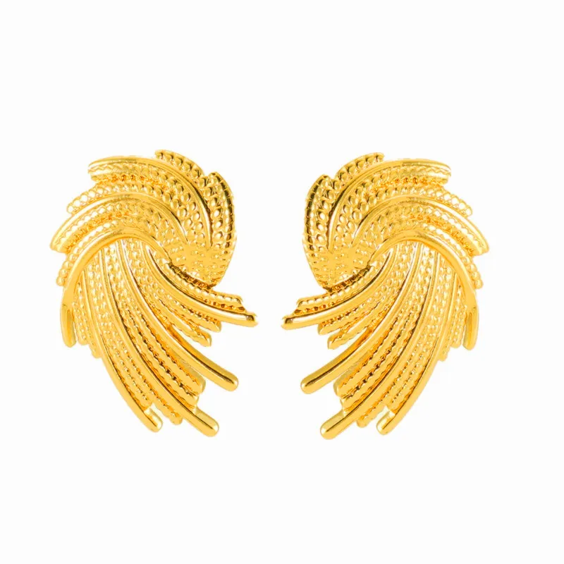 Fashion Stud Earring 18k Gold Color Plated Stainless Steel Earring Jewelry For Woman Daily Wear