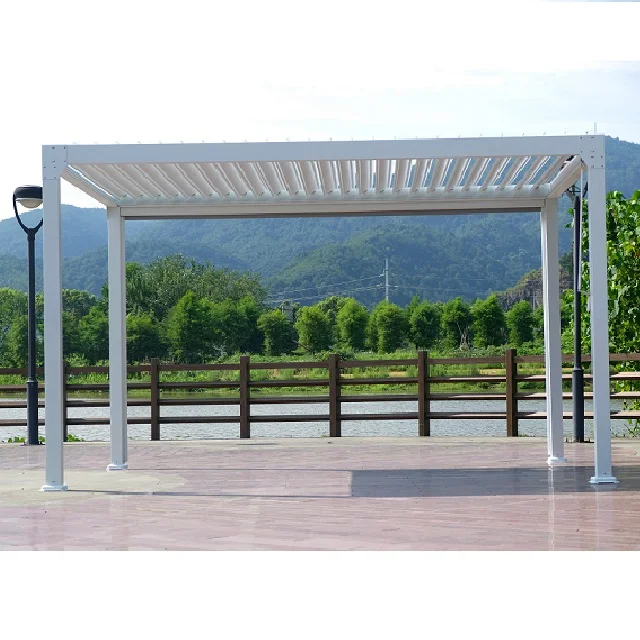 new louvered pergola factory aluminium outdoor louvre pergola bioclimatic pergola louvered aluminum pergola factory supplier