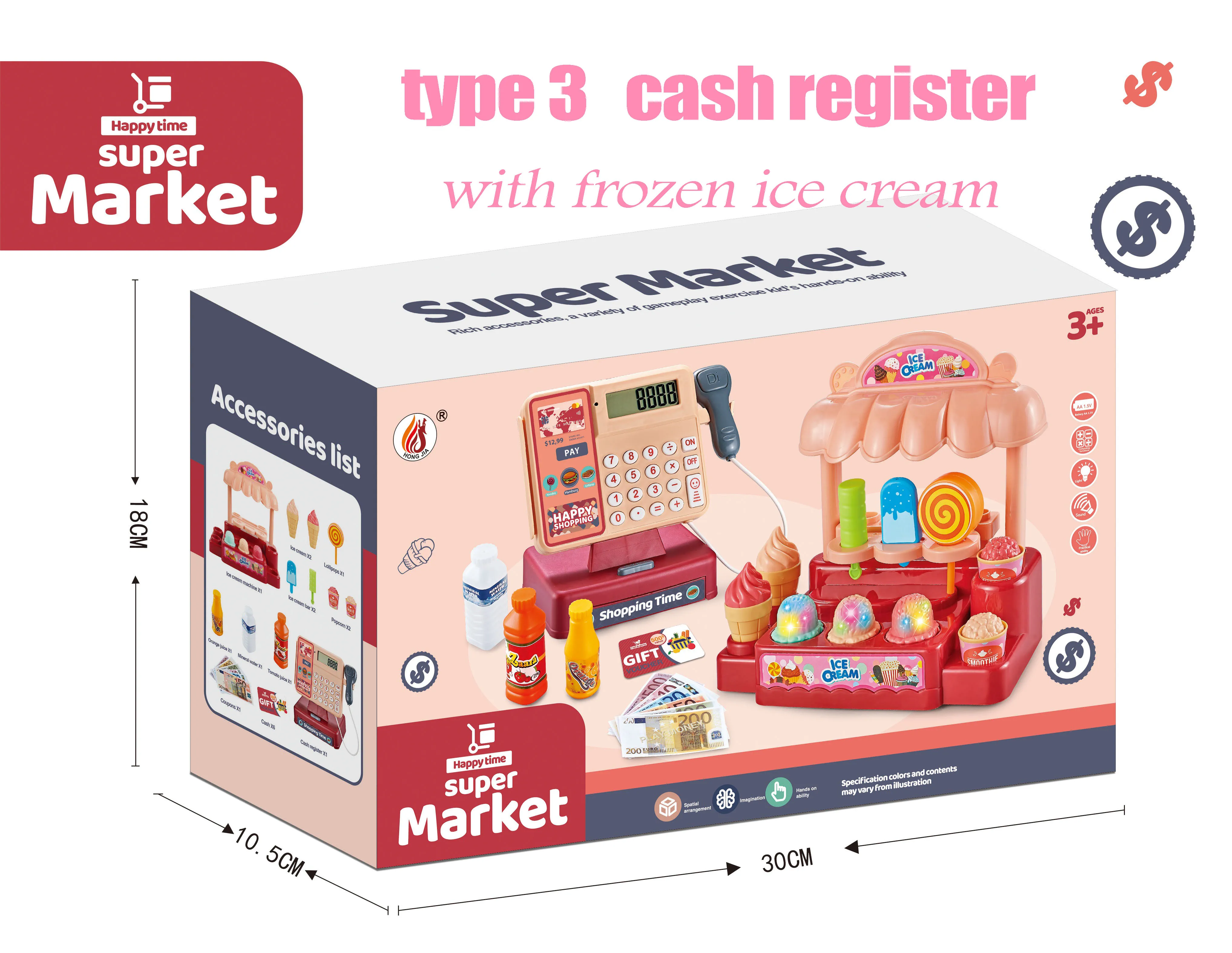 new design pretend play toys Supermarket cash register toy set for kids