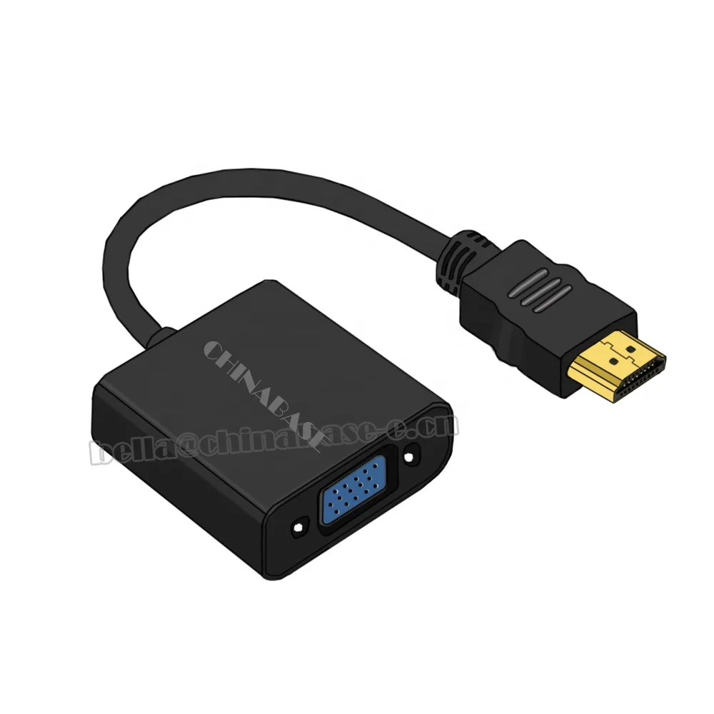 Адаптер-преобразователь HDMI-VGA 1920x1080 60 Гц с аудио для передачи аудио и видео сертифицирован CE