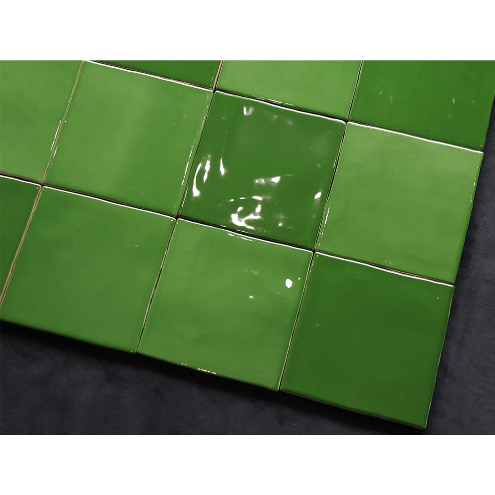 Modern Classic Dark Green Ceramic Bathroom Wall Tiles for Villa Interiors and Floors Heat Insulation Antibacterial