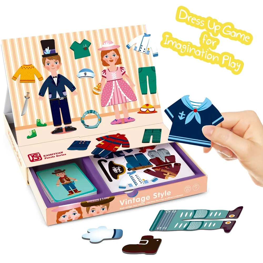 Magnetic Girl Fashion Costumes Dress Up Game for Imagination