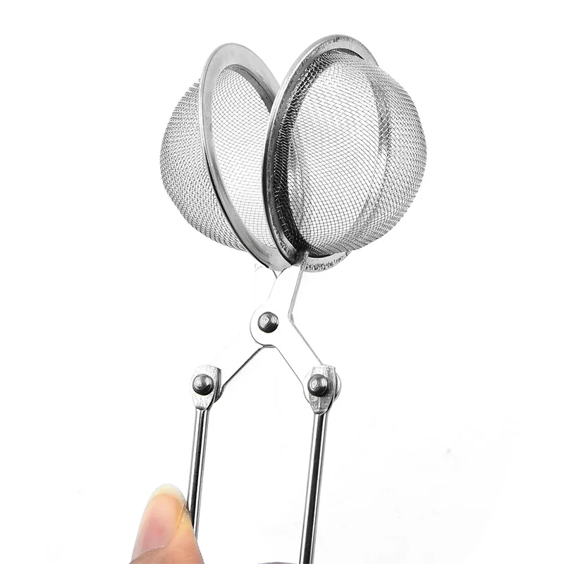 home and kitchen 304 stainless steel reusable tea coffee strainer filter Snap wire mesh gold Tea Ball infuser for loose tea Leaf