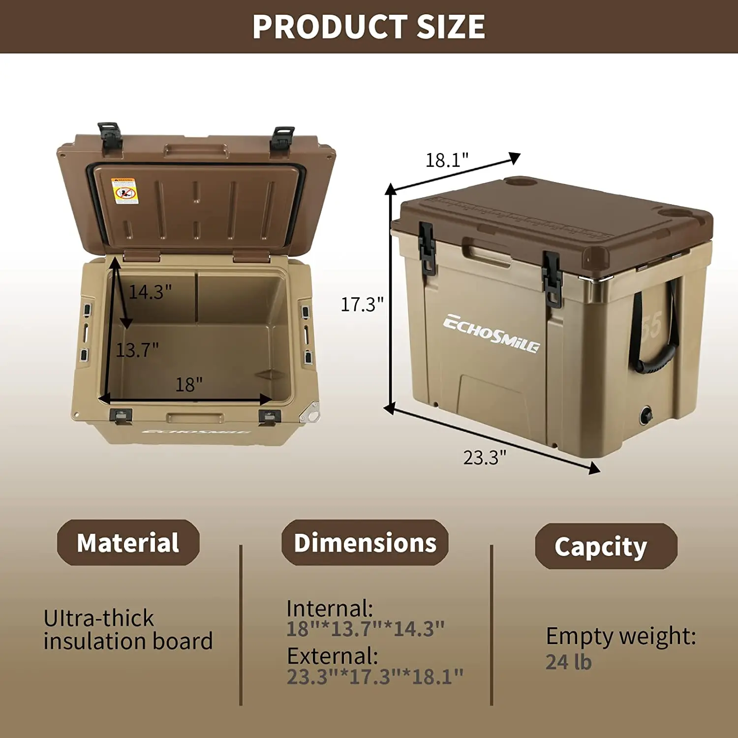 New Design Portable 55QT Cooling System Box Outdoor Camping Heavy-duty rotomolded ice chest cooler box