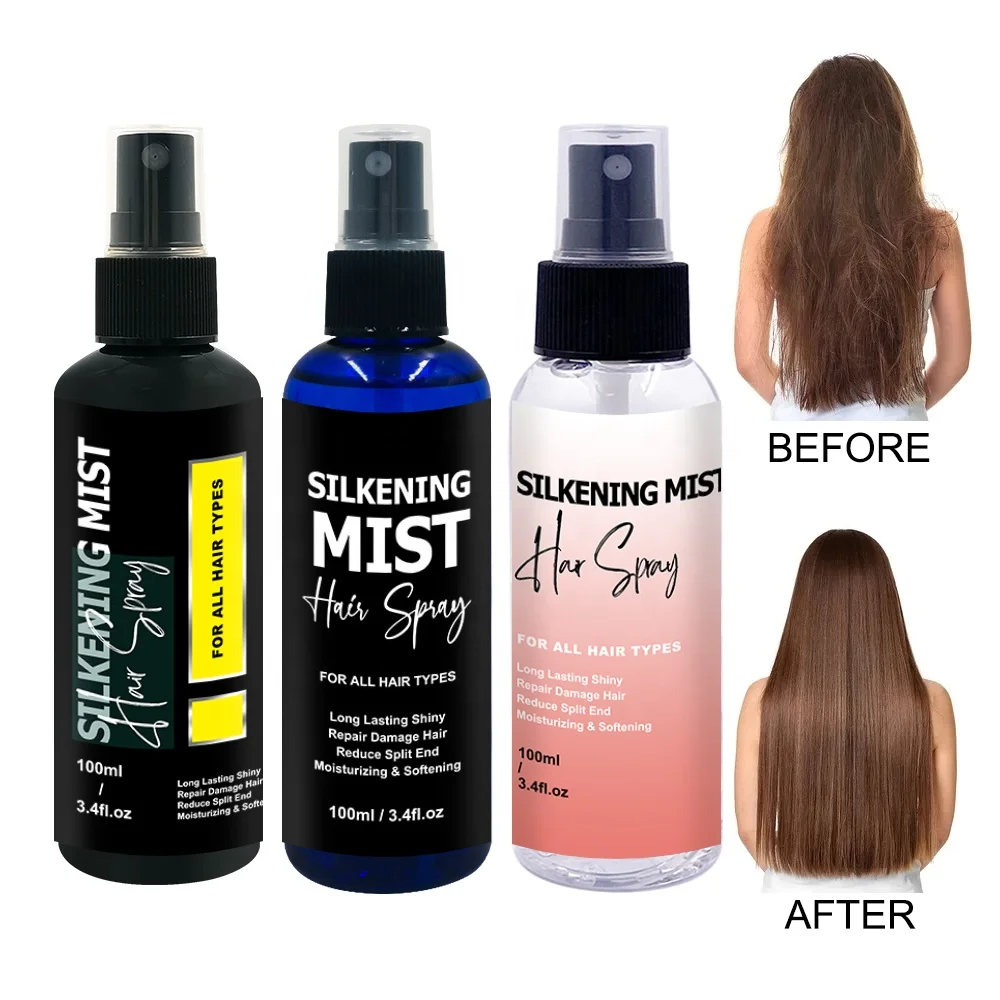 Anti Frizz Hair Heat Protectant Spray Detangler Spray Silkening Wig Spray