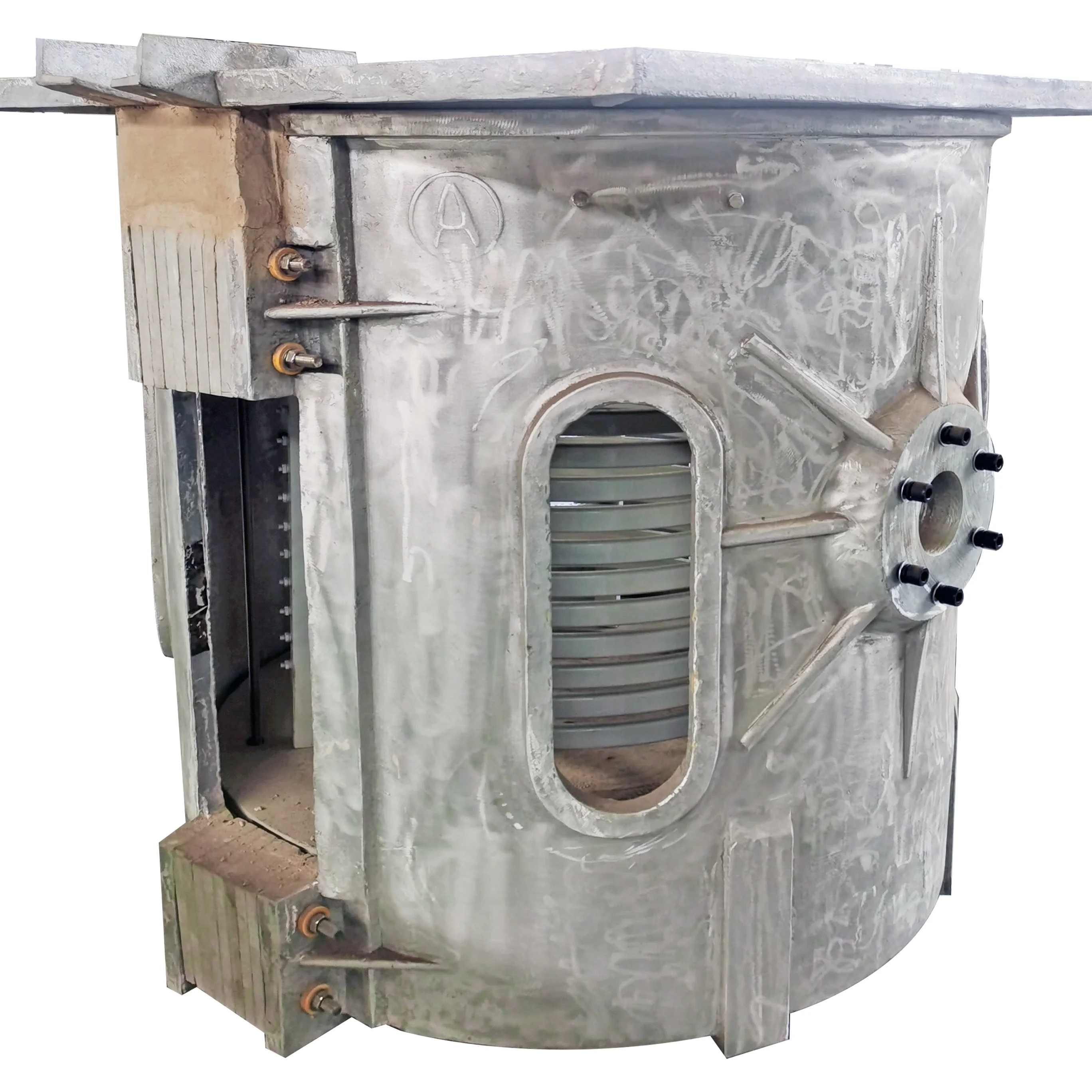 Scrap copper smelting foundry furnace scrap aluminum scrap steel melting 1500KG induction oven cooper ingot cast Foundry Furnace