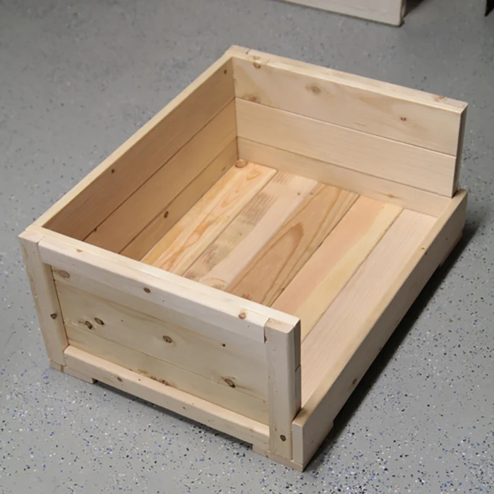 Factory custom luxury wood pet bed dog house wholesale wooden dog bed frame for large dog