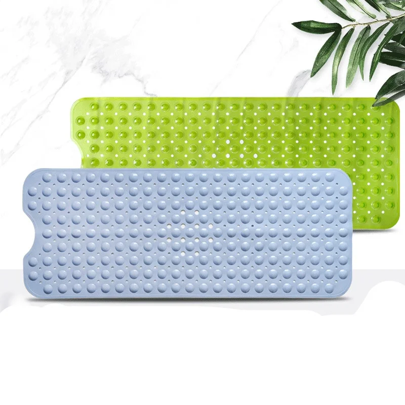 Hot Sale Transparent Green color Anti Slip Bathtub and Shower Mats with Suction Cups Drain Holes for Bathroom