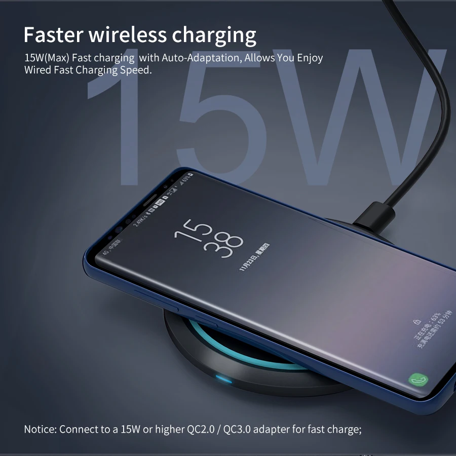 Fantasy Wireless Portable Chargers 15W Fast Charging with Built-in NTC Automatic Temperature Sensing Function
