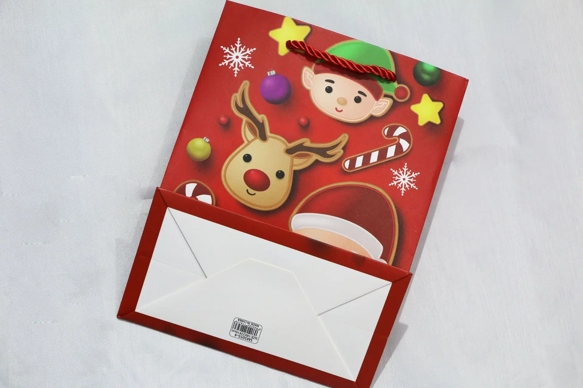 Gift Bag Brown Paper Bags Bolsa De Navidad Kraft Paper for Xmas Decorative Party Wholesale Christmas 8 Color Flexo Printing