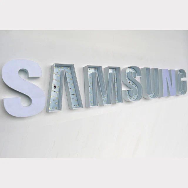 2022 custom led channel letter sign ABS shopfront sign for SAMSUNG mobile shop