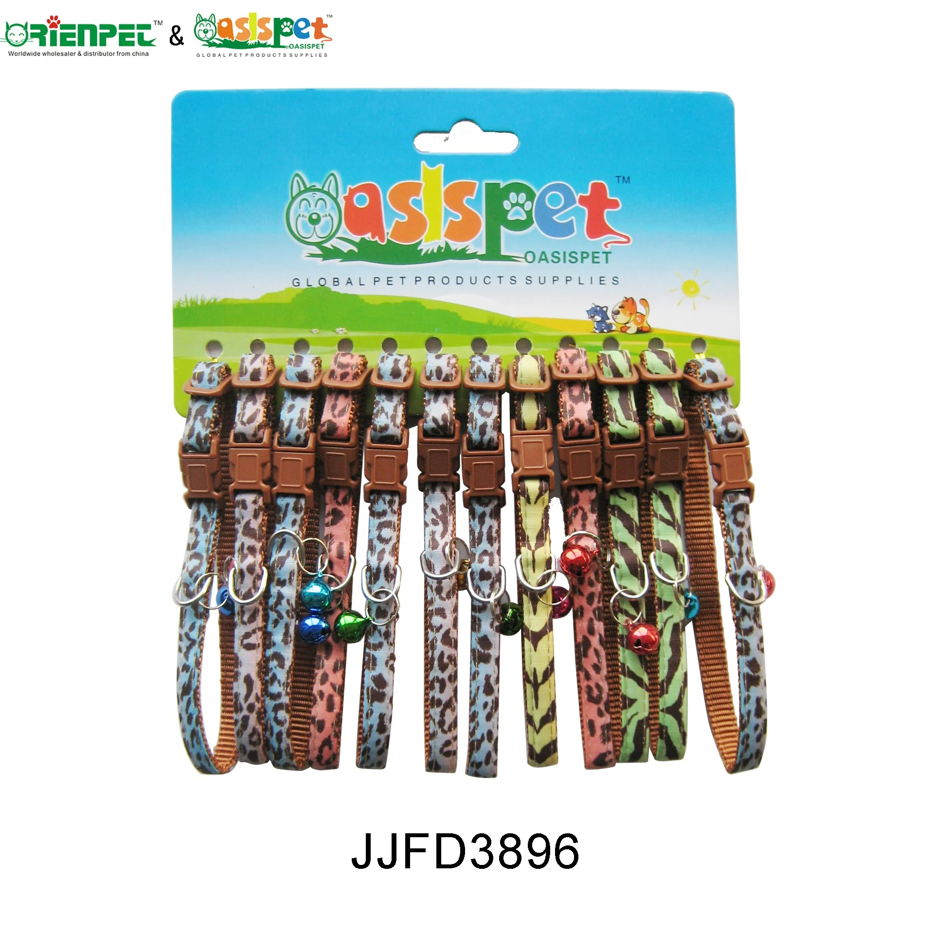 Нейлоновый ошейник для домашних животных ORIENPET & OASISPET кошек в леопардовом стиле наличии