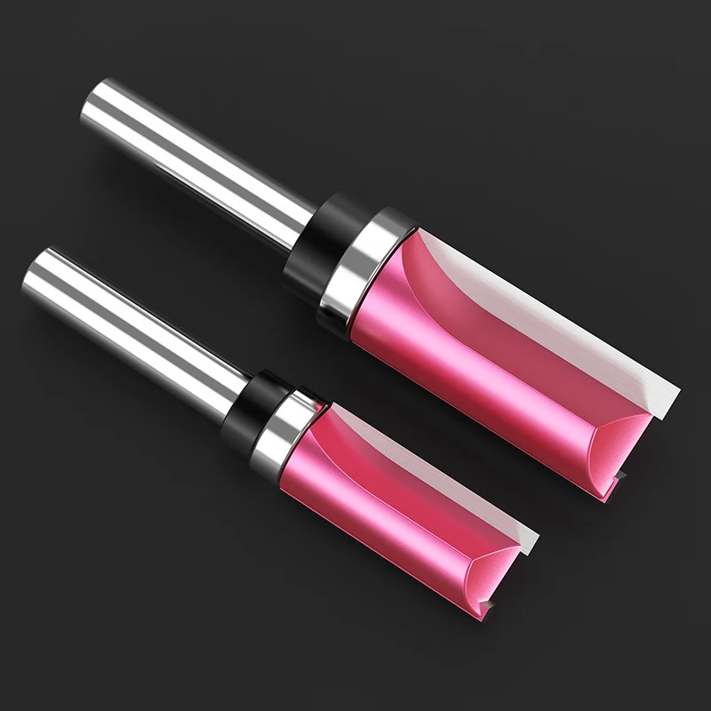 HUHAO 8mm Profile Trimming Cutter Straight Edge Profiling Woodworking Milling Cutter wood Engraving Machine Tool