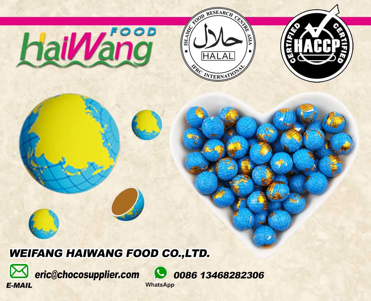 
Supply Colorful Packaging choco ball Shape Sweet Milk Chocolate Candy Halal Candies Low Price Wholesale 