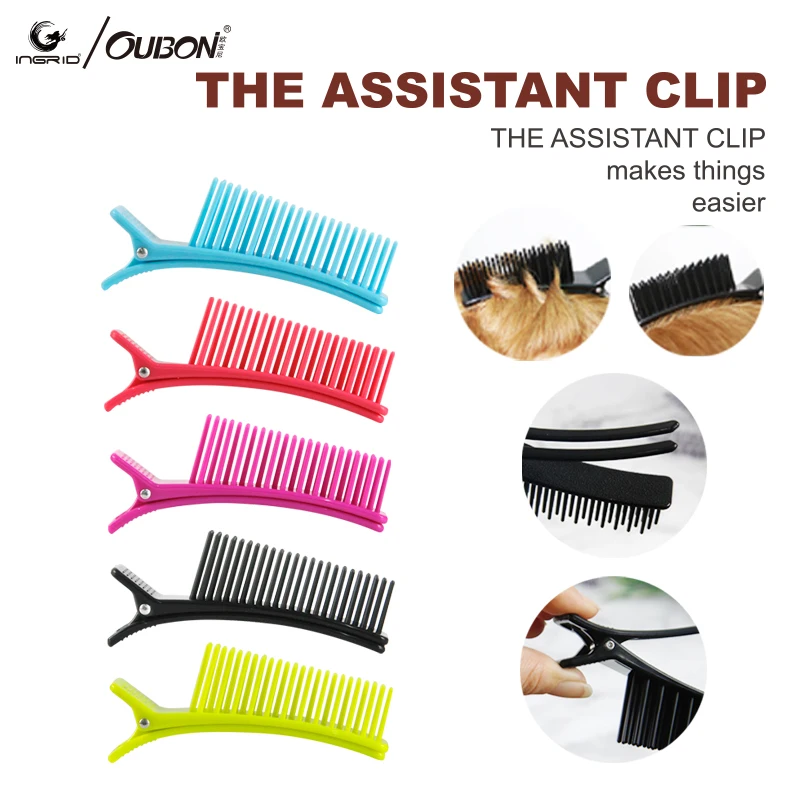 Plastic Hair Clips Hairdressing Clamps With Comb Hairpins Clamp Salon Cutting Dye Hair Care Styling Tools