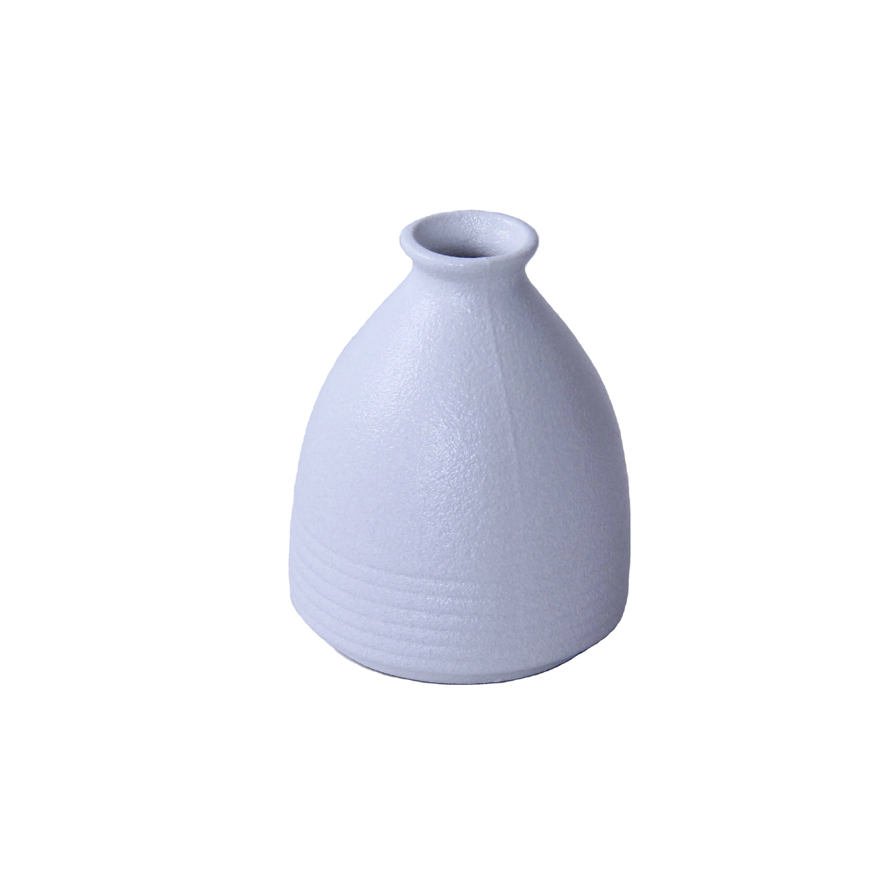 regular size matt glazed white black color vase flower holder ceramic bud vase