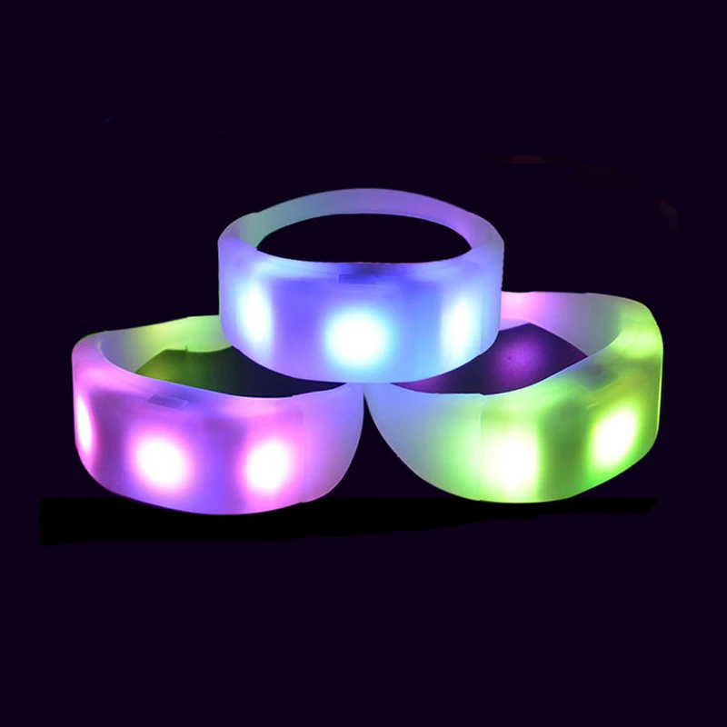 Wholesale Logo Custom Flashing Light Led Bracelet Multi Function Led Wristband