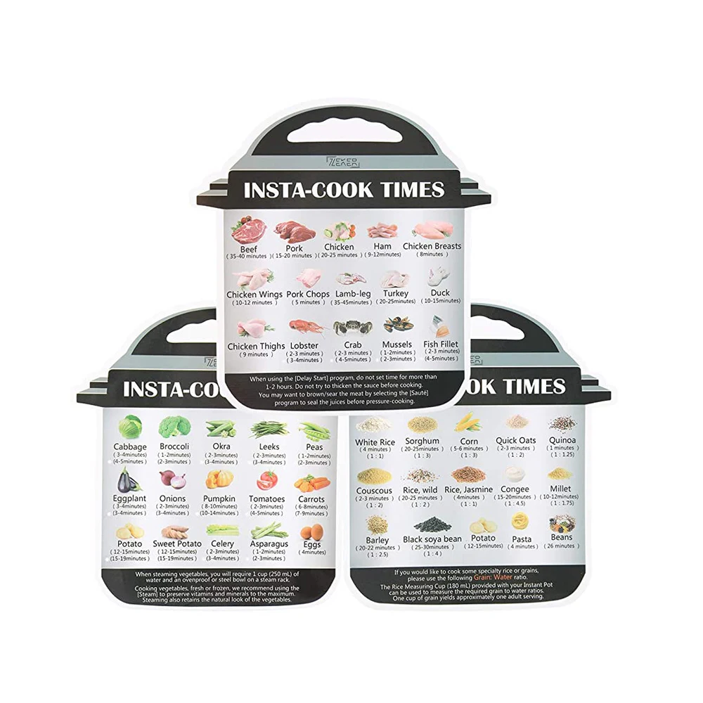 Custom Air Fryer Magnetic Cheat Sheets,Kitchen Accessories Cooking Times Chart