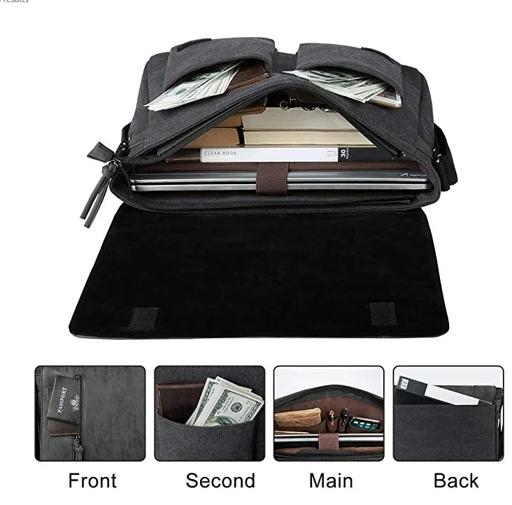 Custom shoulder tote messenger business backpack nylon charging port logo briefcase  felt waterproof trolley laptop bags for men