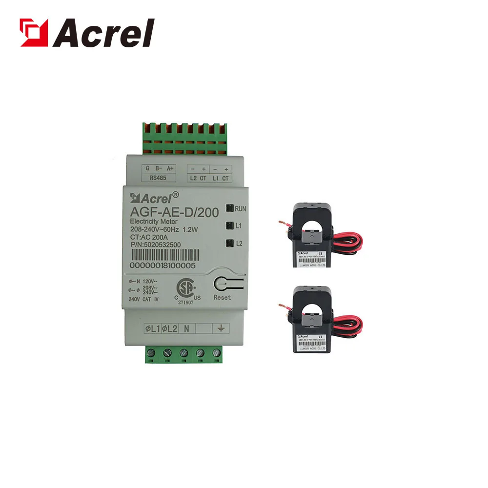 Acrel 300286.SZ производство AGF-AE-D/200 солнечной системы 2 Фаза 3 провода AC Цифровой солнечной энергии метр