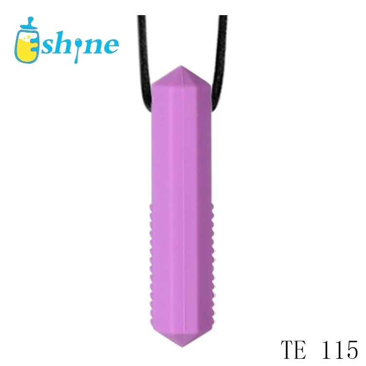 Silicone Chewy Brick for Kids with ADHD, Teething, Autism, Biting Needs Sensory Chew Bricks Pendant silicone teether necklace