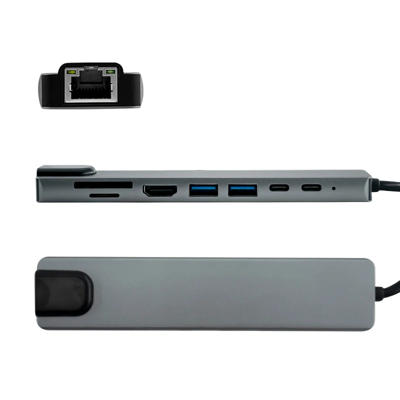 Type-C sipu docking station 8 in 1 usb hubs 3.0 suitable for MacBook laptop usb c hub hdmi